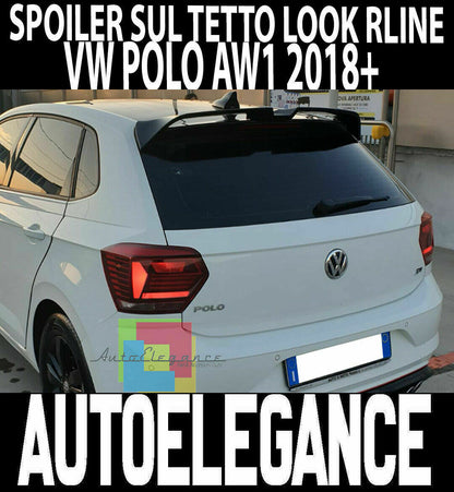 SPOILER POSTERIORE TETTO VW POLO AW1 DAL 2017+ ABS ALETTONE R/RLINE 0032