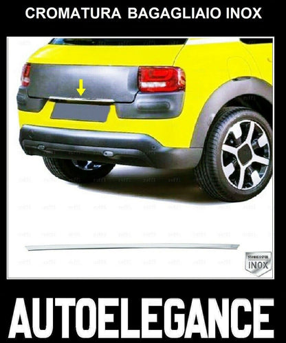 CROMATURA BAGAGLIAIO CITROEN C4 CACTUS 2014-2019 ACCIAIO INOX ADESIVO 0032 AUTOELEGANCERICAMBI