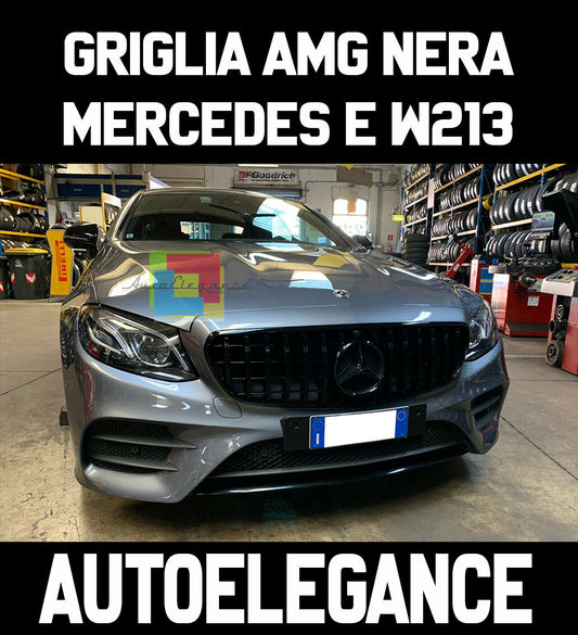 GRIGLIA ANTERIORE AMG PANAMERICANA MERCEDES CLASSE E W213 2016+ BLACK EDITION