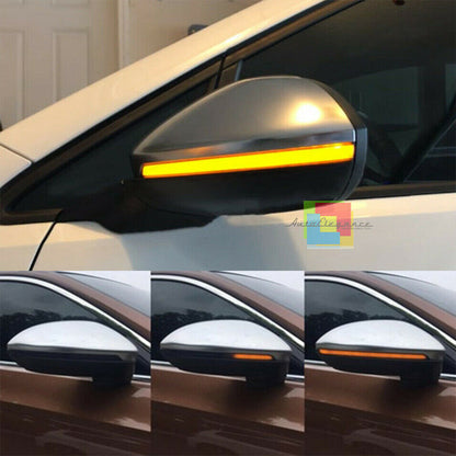 VW GOLF 7 / 7.5 2012-2019 DYNAMIC LED INDICATORS &amp; SATIN ABS SIDE MIRRORS