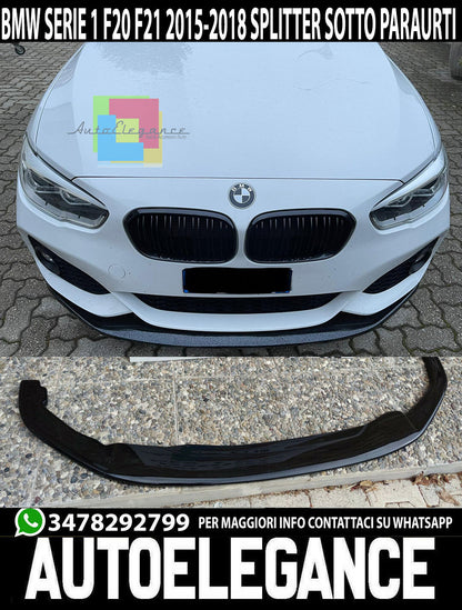 SOTTO PARAURTI ANTERIORE BMW SERIE 1 F20 F21 2015-2018 SPLITTER NERO LUCIDO 0083