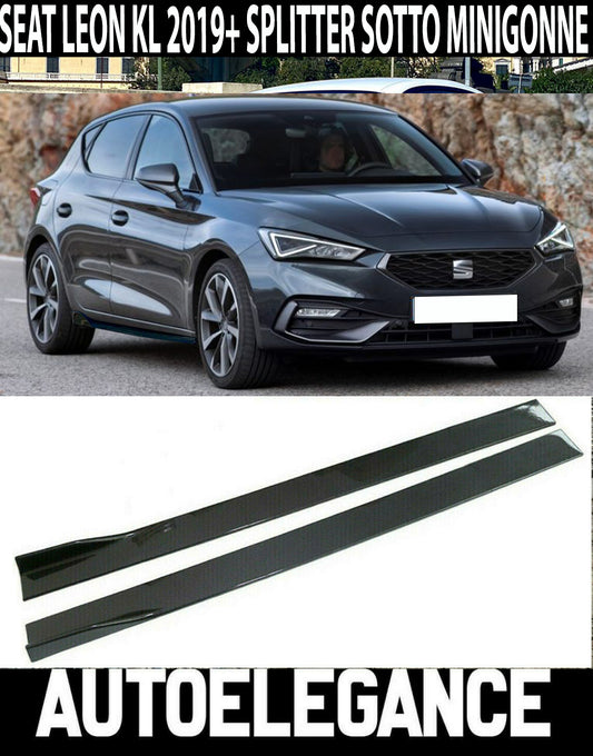 SEAT LEON KL 2019+ FLAPS UNDER SKIRTS ABS GLOSS BLACK SPLITTER