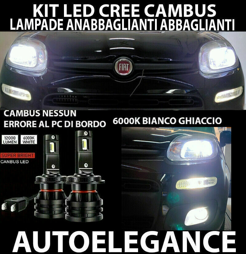 FIAT PANDA III LOW BEAM HIGH BEAM LED 16.000LM CAMBUS 0032