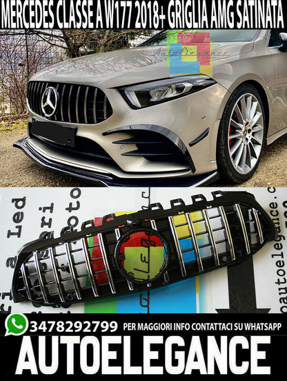 GRIGLIA ANTERIORE MERCEDES CLASSE A W177 2018+ CALANDRA AMG PROFILI CROMO 0067