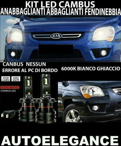 KIA SPORTAGE KIT LOW BEAM HIGH BEAM FOG LIGHTS LED 16.000LM CAMBUS 0032