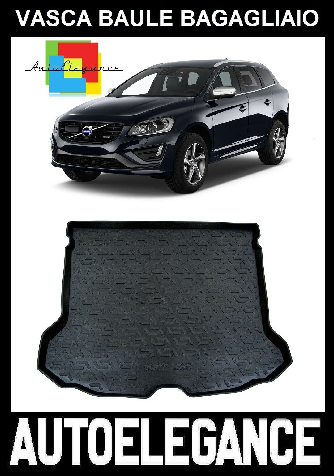 TRUNK MAT RUBBER CARPET SUPERGRIP VOLVO XC60 2008-2016 -AT-