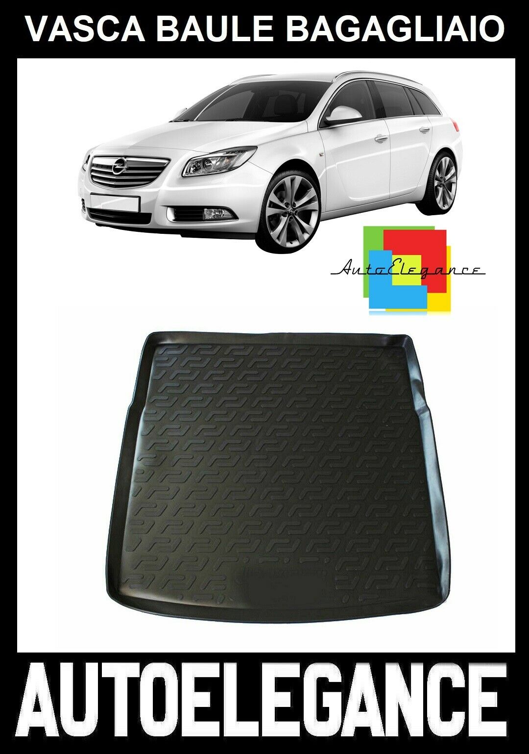 TRUNK MAT RUBBER CARPET SUPERGRIP OPEL INSIGNIA A SPORT TOURER -AT-