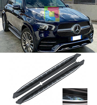 SIDE STEPS UNDER DOOR WITH LED LIGHT MERCEDES GLE W167 2019+ TOP QUALITY