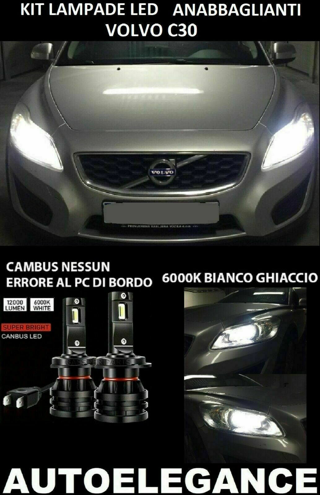 VOLVO C30 LED LOW BEAM HEADLIGHTS 16.000LM CAMBUS - AT 0032