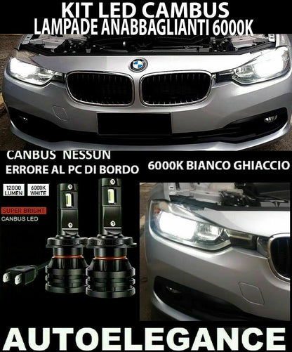 BMW SERIE 3 F30 F31 LAMPADE ANABBAGLIANTI LED 16.000LM CAMBUS 0032 AUTOELEGANCERICAMBI