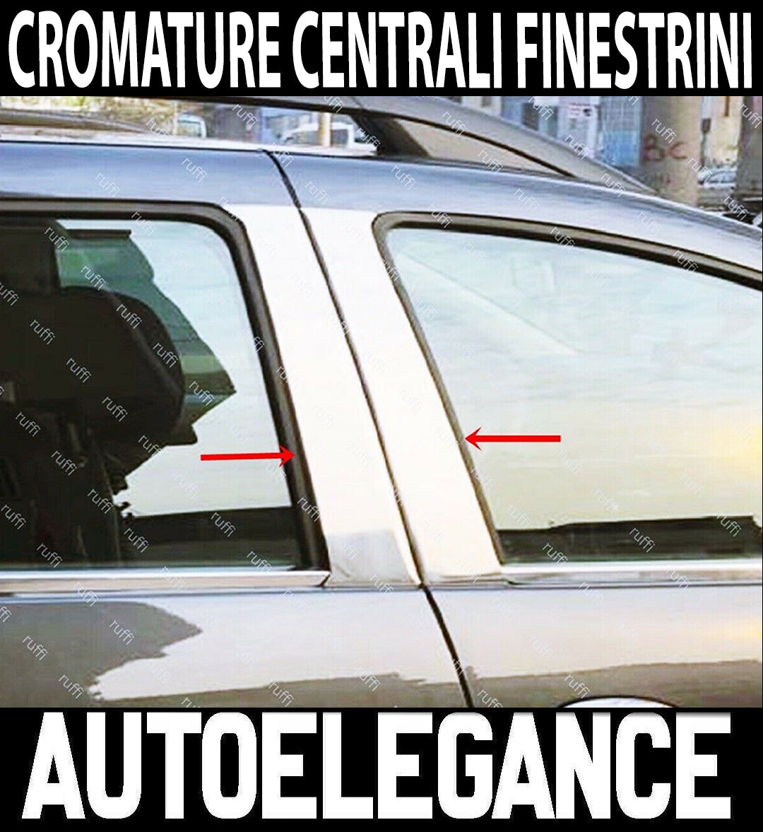 CORNICE FINESTRINI CROMATA DACIA DUSTER 2010-2018 MODANATURE CENTRALI INOX 6PZ AUTOELEGANCERICAMBI