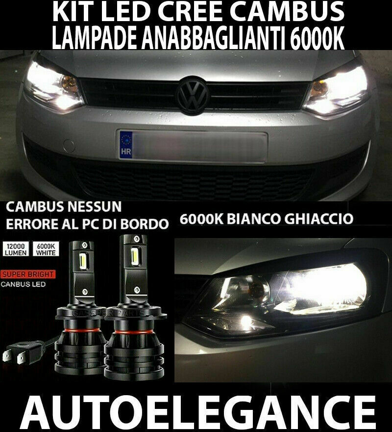 VW POLO 6R 6C LED LOW BEAM HEADLIGHTS 16.000LM CAMBUS - AT 0032