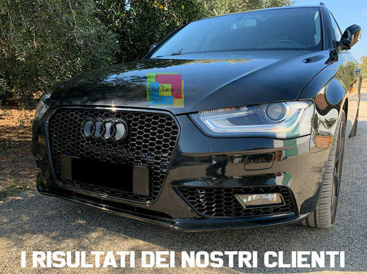 AUDI A4 B8 2012-2015 GRIGLIE FENDINEBBIA PER PARAURTI SLINE NIDO D'APE RS4 NERO AUTOELEGANCERICAMBI
