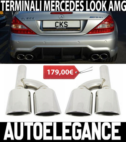 MERCEDES BENZ SL R230 SPORT EXHAUST PIPE AMG LOOK
