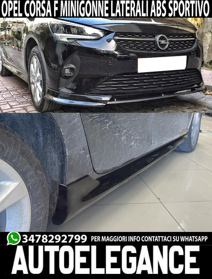 SIDE SKIRTS OPC LOOK FOR OPEL CORSA F 2019+ UNDER DOOR ABS