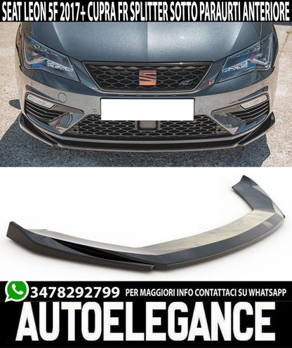 SPOILER UNDER FRONT BUMPER BLADE SEAT LEON 5F 2017+ CUPRA FR BLACK SPLITTER