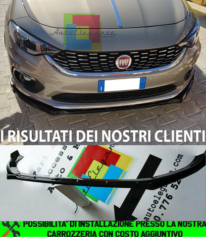 FIAT TIPO 2015+ SPLITTER SOTTO PARAURTI ANTERIORE IN ABS LAMA SPORTIVO NERO