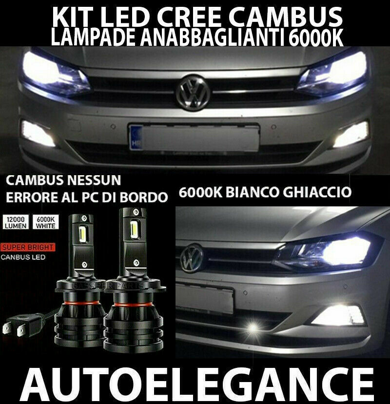 VOLKSWAGEN POLO AW1 PAIR OF LED LOW BEAM LAMPS 16.000LM 0032