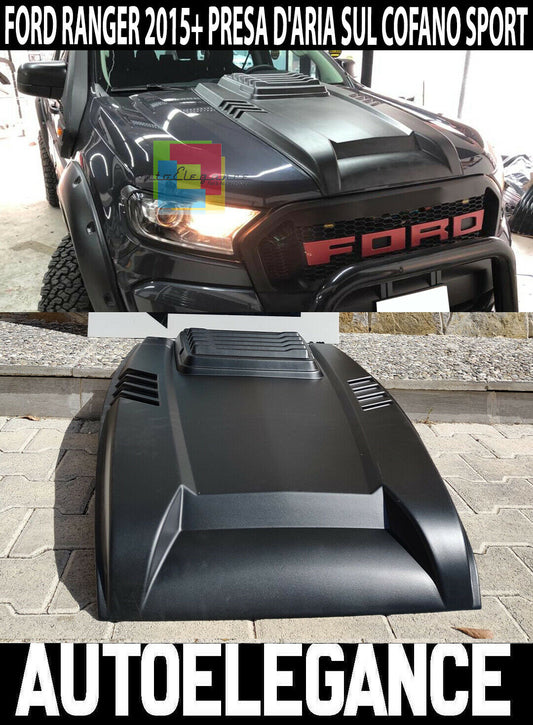 FORD RANGER 2016+ SPORTY LOOK HOOD VENT - ABS