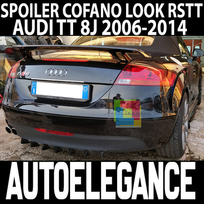 AUDI TT 8J 2006-2014 SPOILER POSTERIORE SUL COFANO LOOK TTS TTRS .1- AUTOELEGANCERICAMBI