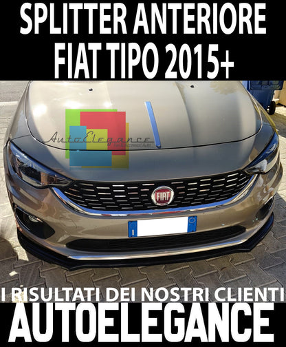 FIAT TIPO 2015+ SPLITTER SOTTO PARAURTI ANTERIORE IN ABS LABBRO SPORTIVO NERO