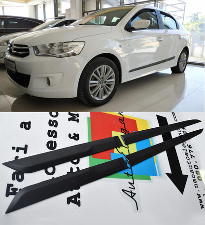 CITROEN C-ELYSEE PROTEZIONE PORTIERE ADESIVE 3M IN ABS 4 PEZZI BOMBATURE PORTA AUTOELEGANCERICAMBI