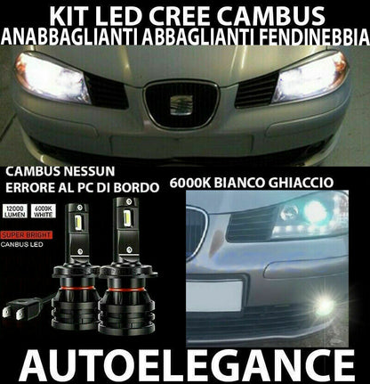 SEAT IBIZA III 6L LOW BEAM HIGH BEAM FOG LIGHTS LED 16.000LM CAMBUS 0032
