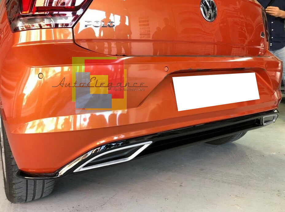 VW POLO AW1 REAR DIFFUSER UNDER BUMPER RLINE DESIGN