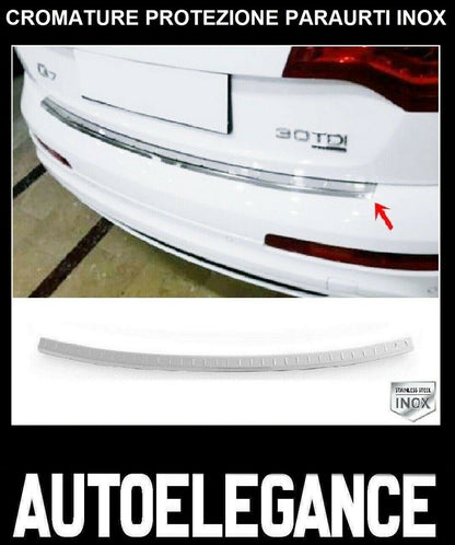 CROMATURA PROTEZIONE PARAURTI POSTERIORE AUDI Q7 4L 2006-2015 INOX ADESIVO 0032 AUTOELEGANCERICAMBI