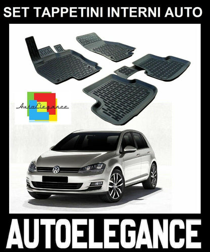 SET OF CUSTOM RUBBER CAR INTERIOR MATS VW GOLF VII 7 2012-2019 0032