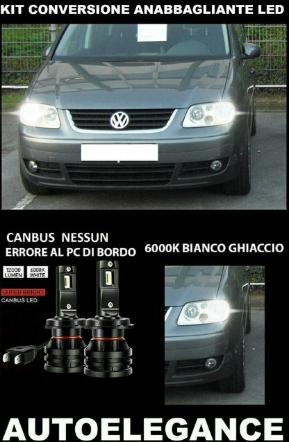 VW TOURAN 1T1 LED LOW BEAM HEADLIGHTS 16.000LM CAMBUS 0032