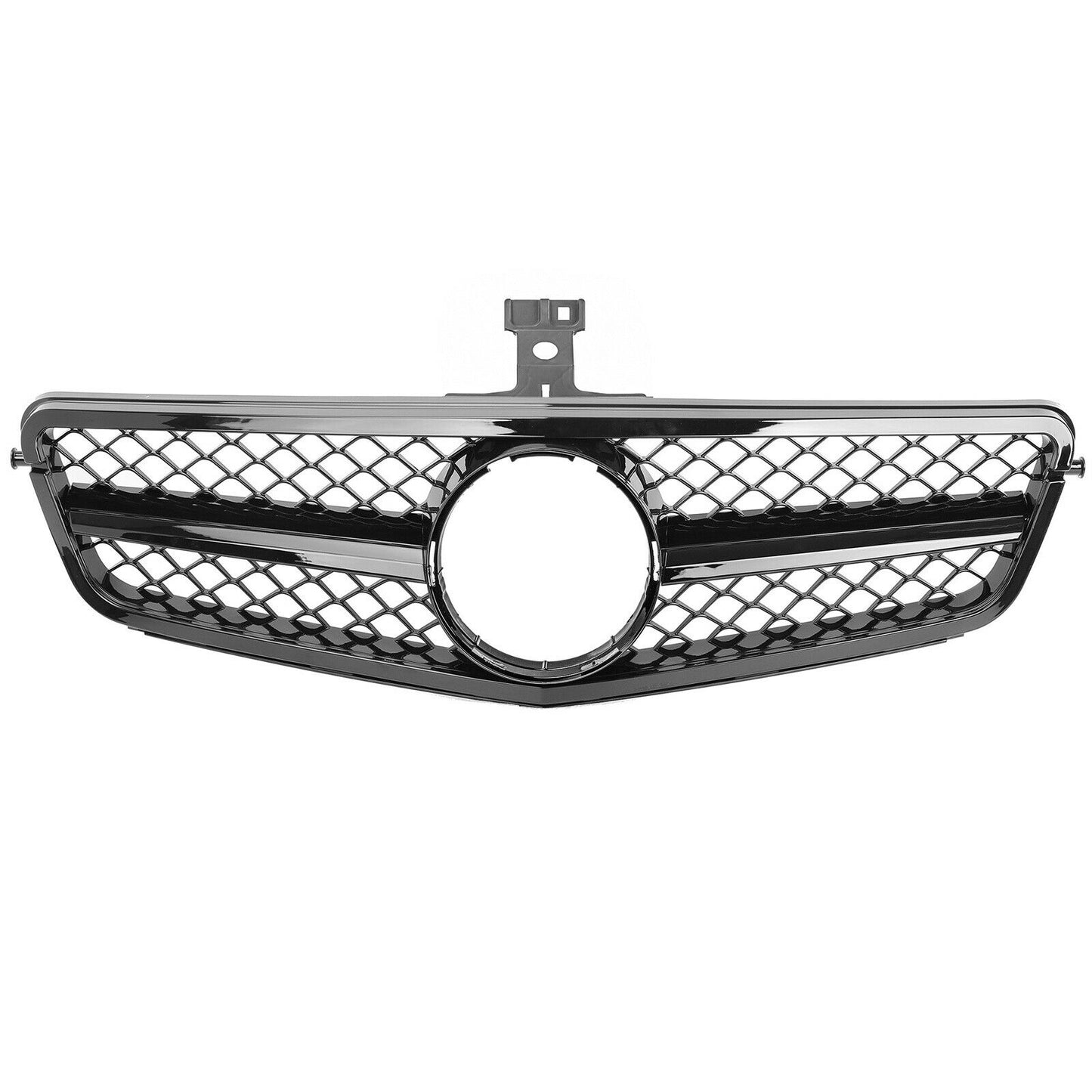 FRONT GRILLE MERCEDES C CLASS W204 S204 2007-2014 AMG LOOK GLOSSY BLACK