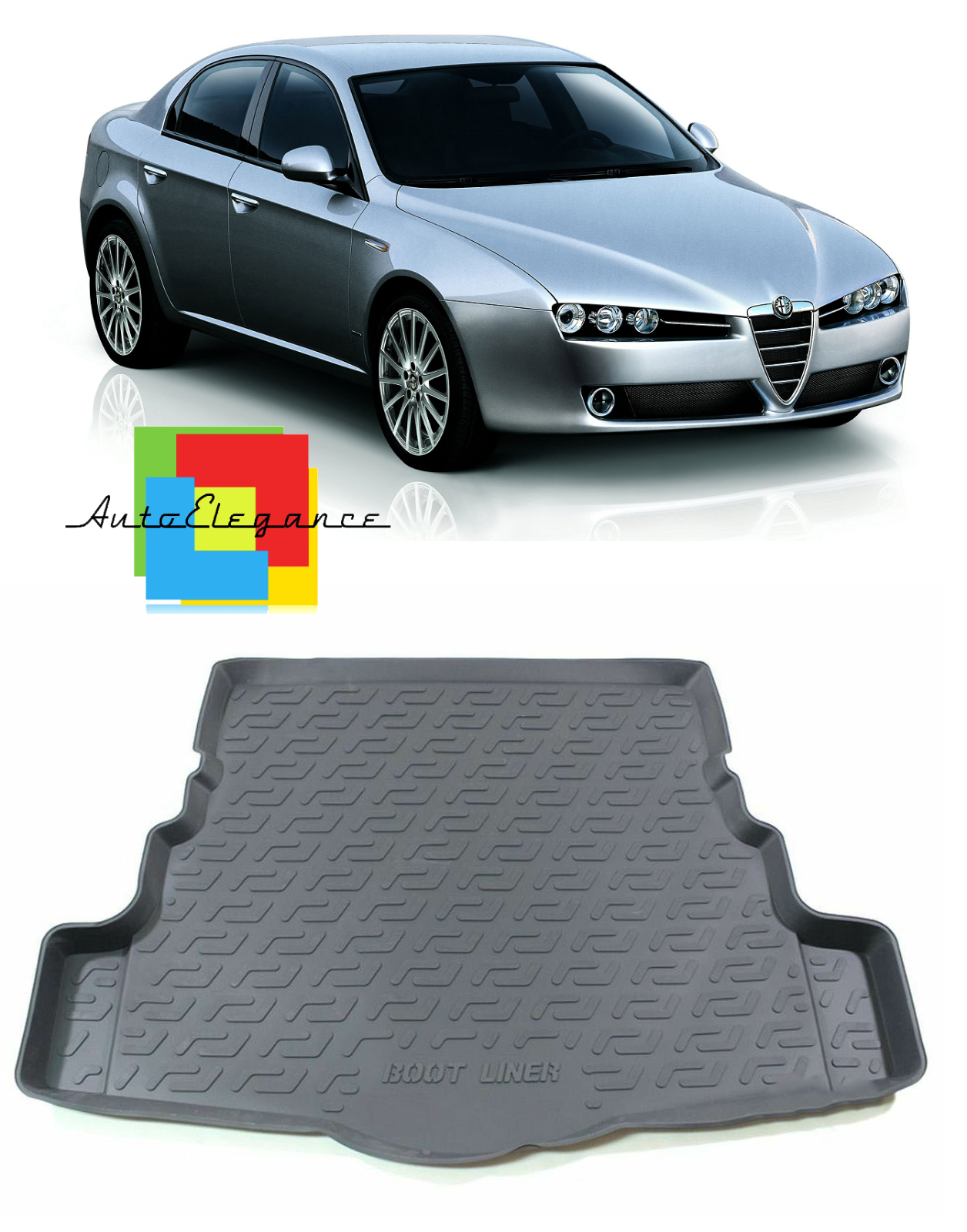 VASCA BAULE BAGAGLIAIO TAPPETO GOMMA SUPERGRIP ALFA ROMEO 159 2005-201