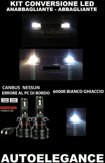 MERCEDES C-CLASS W202 KIT LOW BEAM HIGH BEAM LED 16.000LM CAMBUS 0032