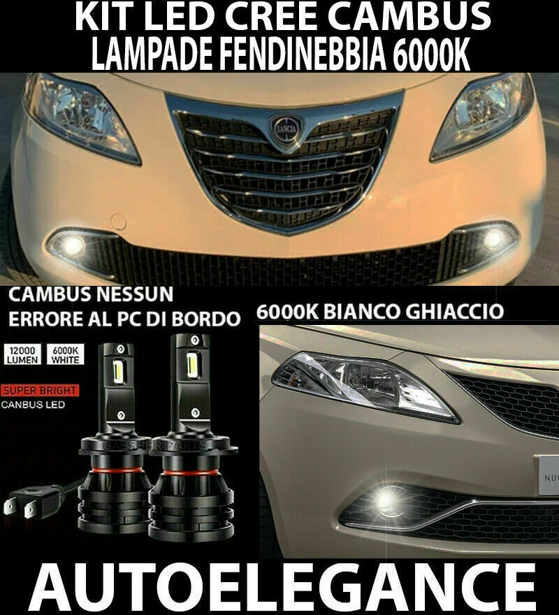 LANCIA YPSILON 312 LED FOG LIGHTS 10.000LM CAMBUS - AT 0032