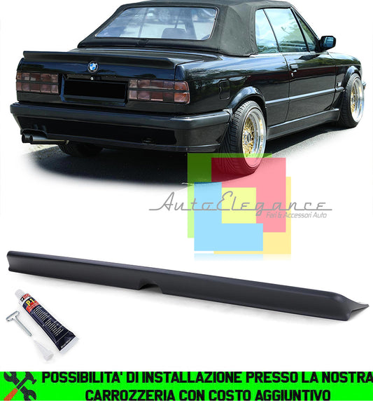 BMW SERIE 3 E30 BERLINA CABRIO SPOILER POSTERIORE SUL COFANO ABS LOOK M AUTOELEGANCERICAMBI