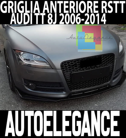 GRIGLIA ANTERIORE BORDO NERO AUDI TT 8J 2006-2014 CALANDRA RSTT NIDO D&apos;APE .-