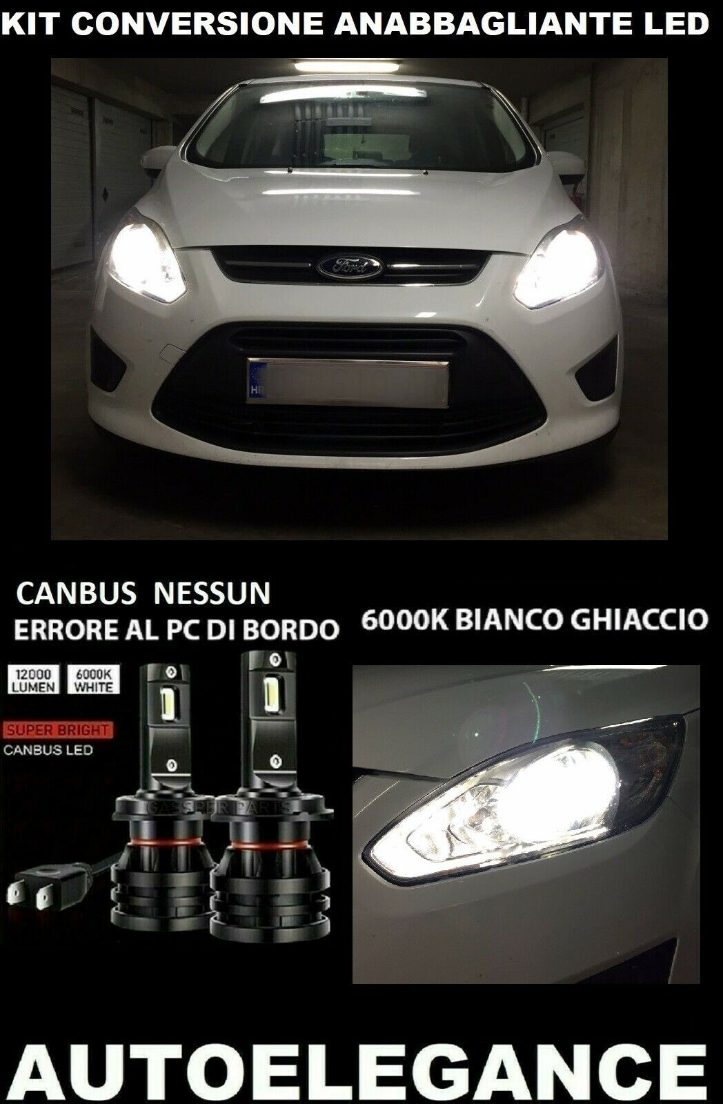 FORD C-MAX MK2 LED LOW BEAM KIT 16.000LM CAMBUS 0032