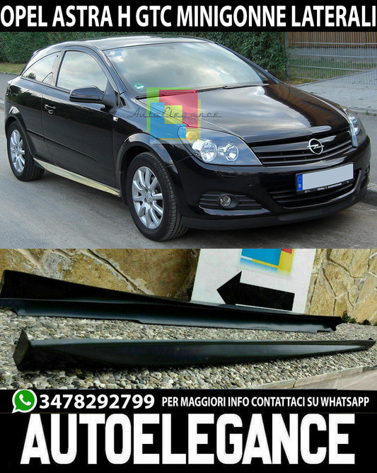 SIDE SKIRTS OPEL ASTRA H 05-10 GTC 3 DOORS UNDER DOOR SPOILER ABS 0074