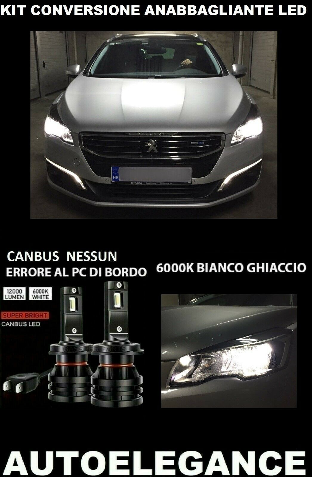 PEUGEOT 508 LED LOW BEAM KIT 16.000LM CAMBUS 0032