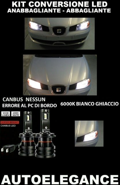 SEAT IBIZA III 6L LOW BEAM HIGH BEAM LED 16.000LM CAMBUS 0032