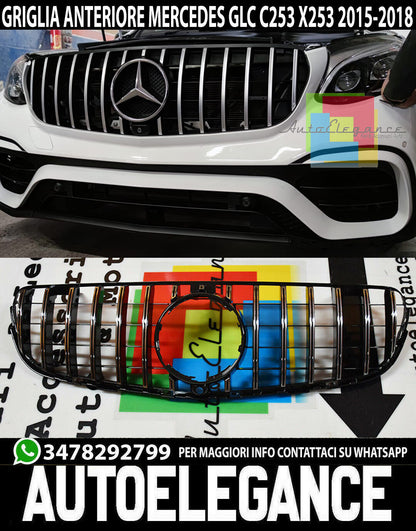 GRIGLIA ANTERIORE MERCEDES GLC C253 X253 15-18 PROFILI CROMATI PANAMERICA