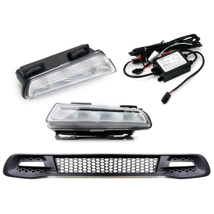 SMART FORTWO 451 2012+ HONEYCOMB LOWER GRILLE WITH 6000K LED DRL