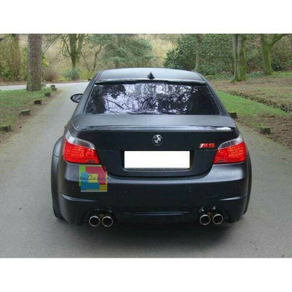 SPOILER POSTERIORE COFANO PER BMW SERIE 5 E60 BERLINA LOOK M5 IN ABS NERO LUCIDO