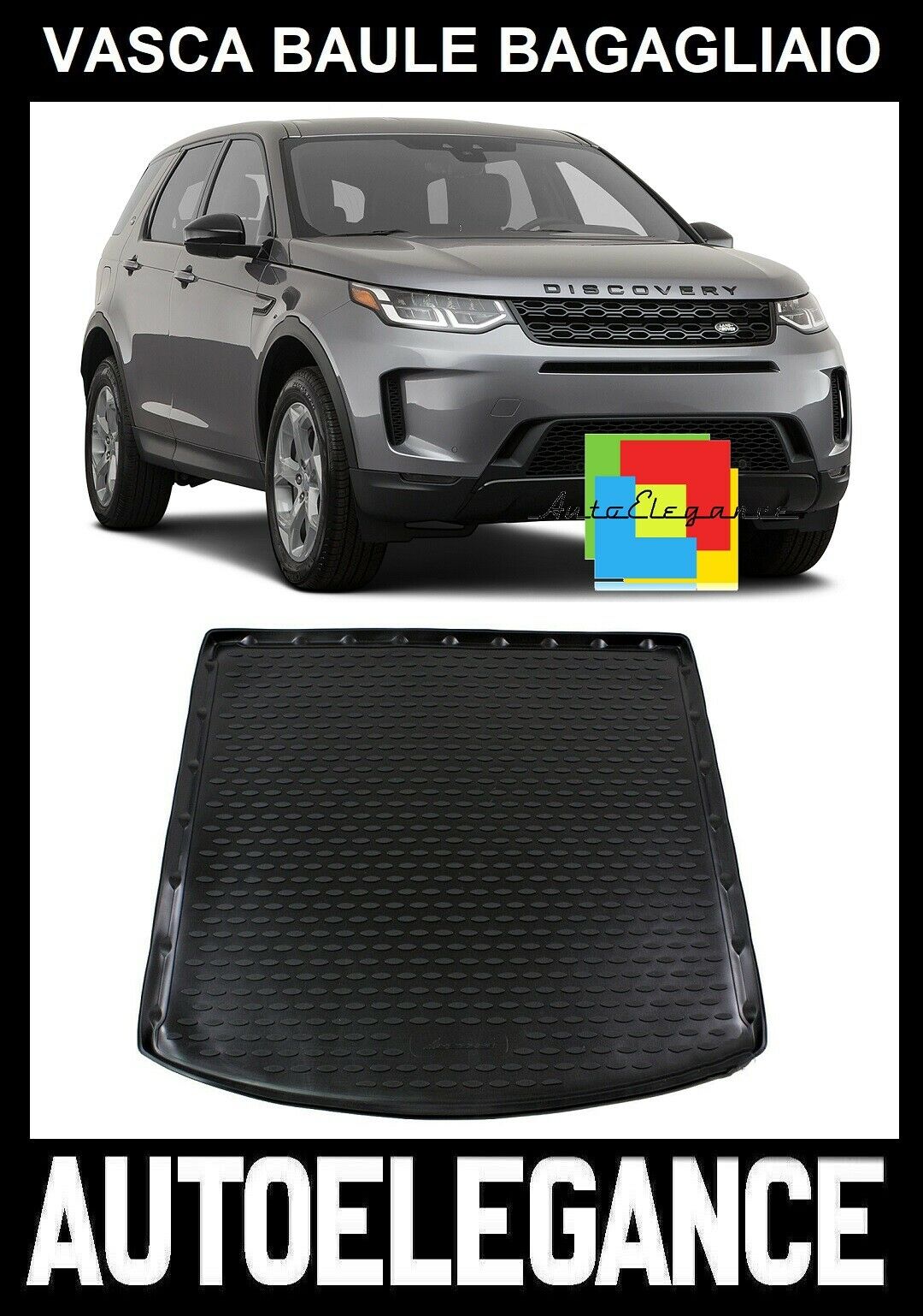 VASCA BAULE BAGAGLIAIO TAPPETO GOMMA SUPERGRIP LAND ROVER DISCOVERY SPORT -AT-