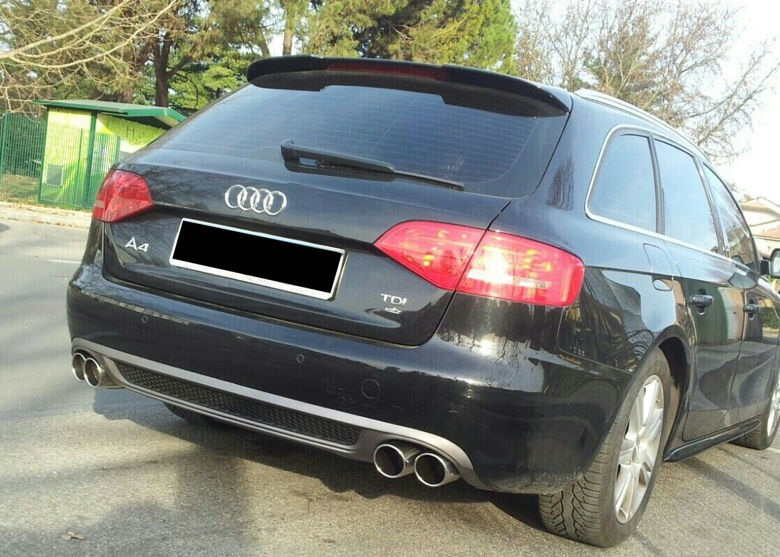 SOTTO PARAURTI AUDI A4 B8 8K 2007-2012 DIFFUSORE POSTERIORE S4 SLINE + TERMINALI