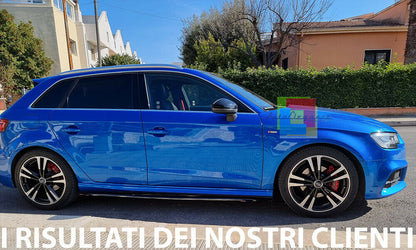 FLAPS SOTTO MINIGONNE LATERALI AUDI A3 8V SPORTBACK ABS NERO LUCIDO 0034