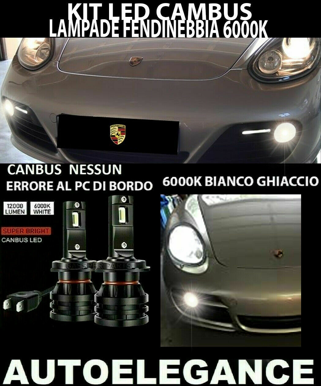 PORSCHE CAYMAN 987 LED FOG LIGHTS 10.000LUMEN CAMBUS 0032