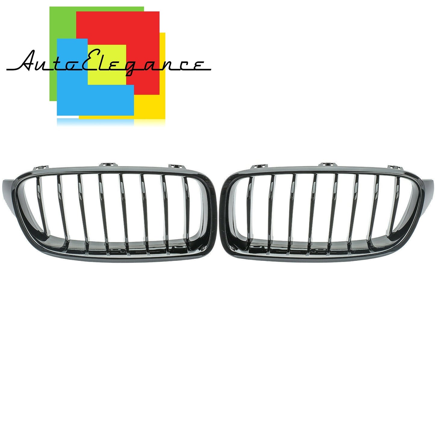 FRONT MUSTACHE GRILLE 3 SERIES F30 F31 F35 M LOOK GLOSS BLACK SINGLE KIDNEY NEWS