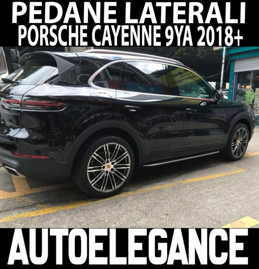 PORSCHE CAYENNE 9YA DAL 2018+ PEDANE LATERALI SOTTO PORTA ANTISCIVOLO